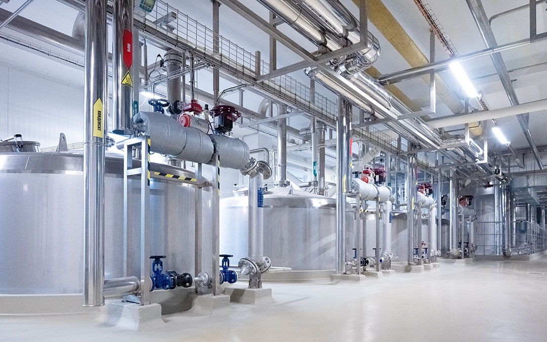 Centro de fermentación de biomasa del Enzyme Group para la producción de levadura y productos a base de levadura. Foto: Grupo Enzym